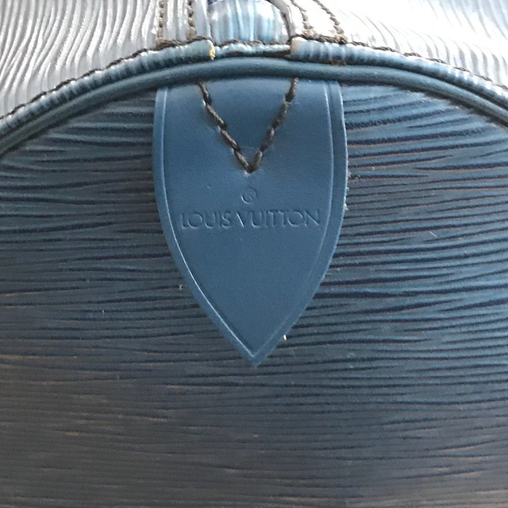 LOUIS VUITTON Keepall 55 Travel Hand Bag Epi Leather Blue - Picture 7 of 10